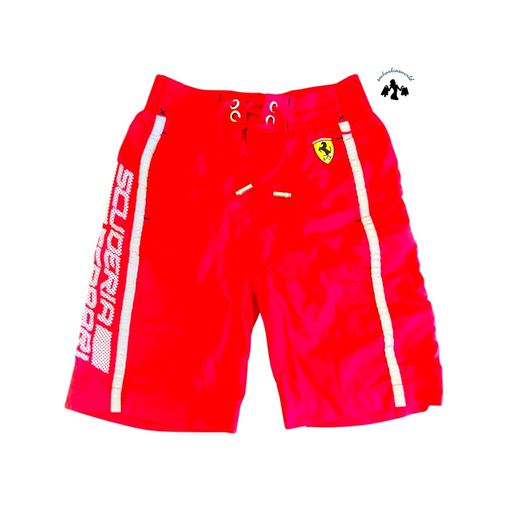 Scuderia Ferrari Boys Swim Trunks size 2/3Y worn 1x